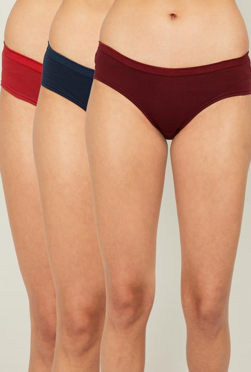 GINGER Solid Women Hipster Panties - Pack of 3