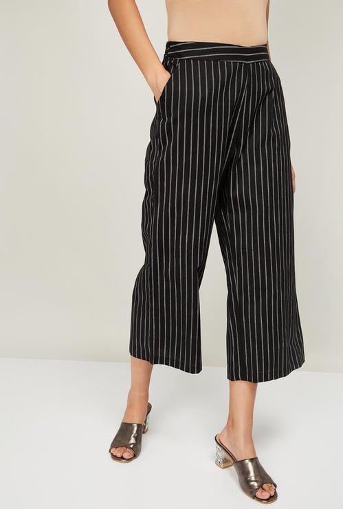 COLOUR ME Women Striped Culottes