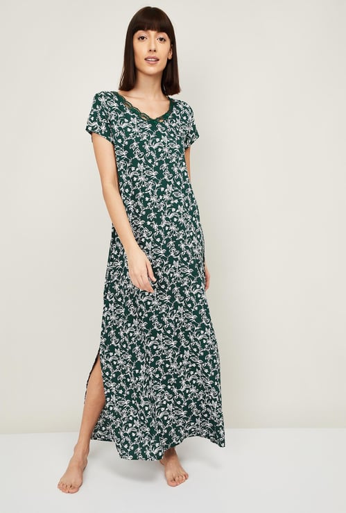 GINGER Women Printed Nightdress