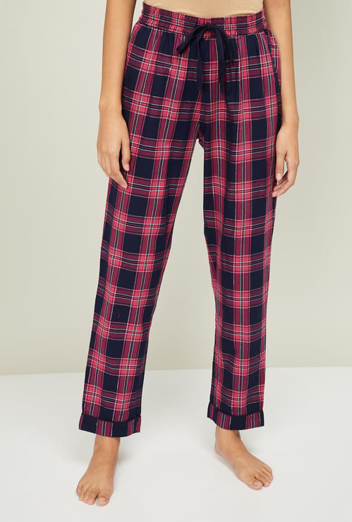 GINGER Women Checked Elasticated Pyjamas