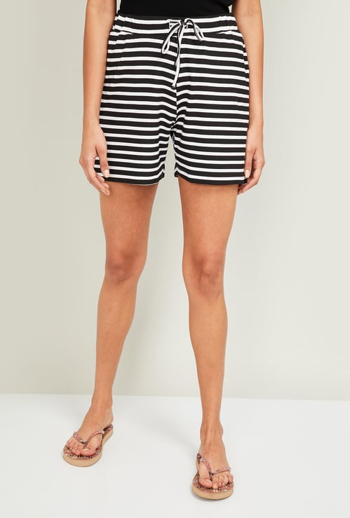 GINGER Women Striped Lounge Shorts
