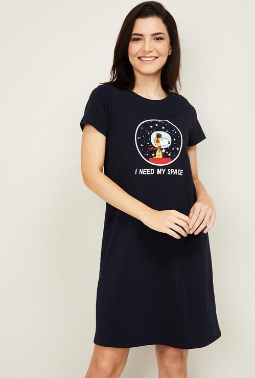 GINGER Women Printed Night Dress