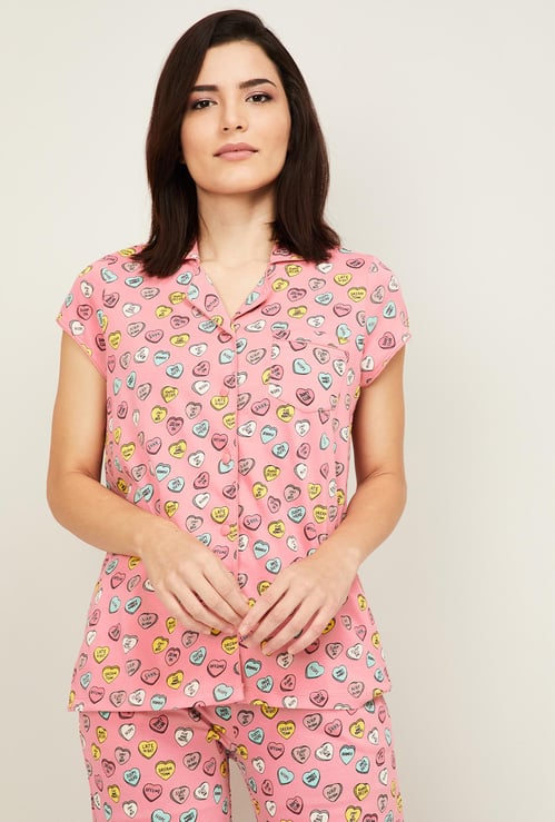 GINGER Women Printed Lounge Shirt