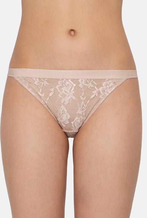 TRIUMPH Women Floral Lace Tanga Briefs