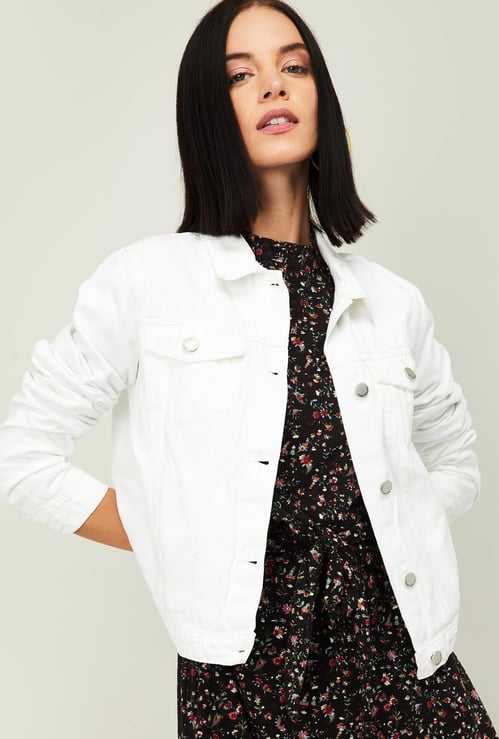 FAME FOREVER Women Solid Denim Jacket