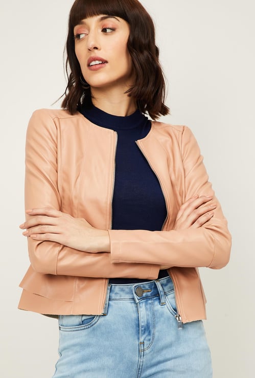 VERO MODA Women Solid Biker Jacket