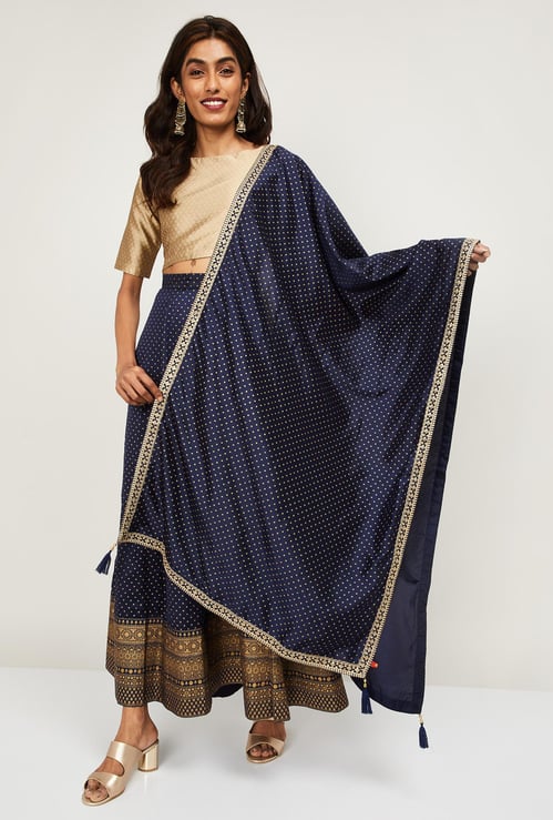 SPAN Women Printed Tassel Detailed Dupatta