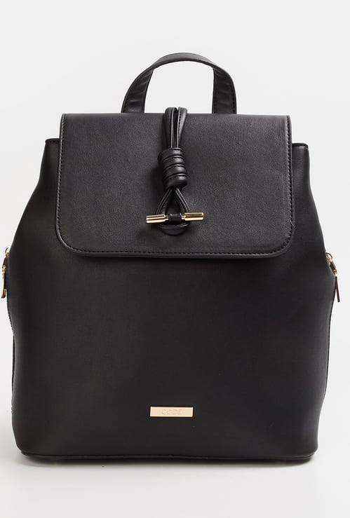 CODE Women Solid Flap-Closure Backpack