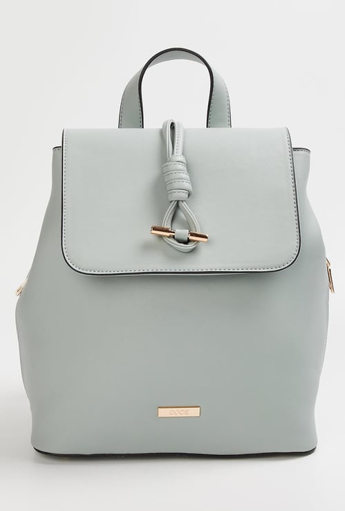 CODE Women Solid Flap-Closure Backpack