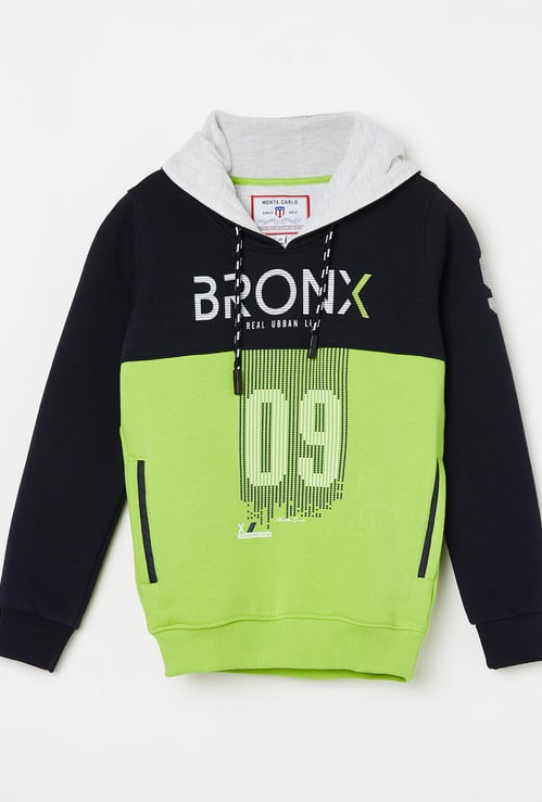 MONTE CARLO Boys Printed Hooded Sweatshirt