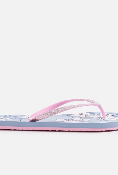 GINGER Women Printed V-strap Slippers