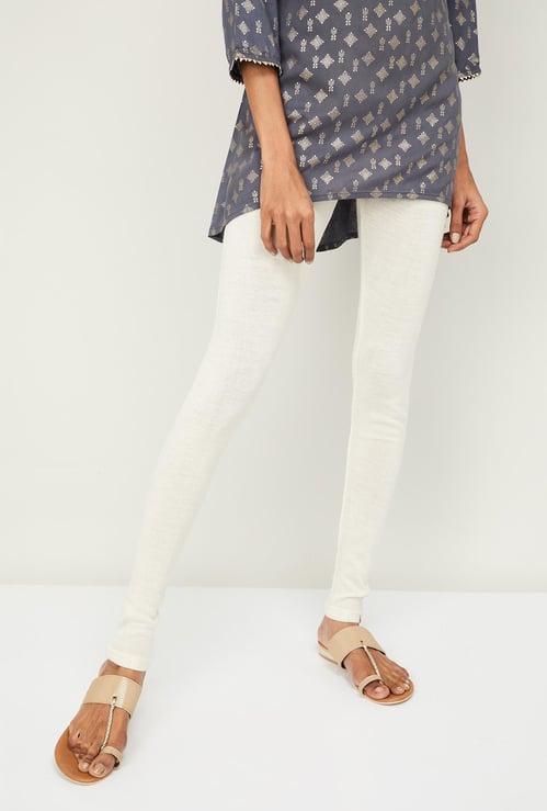 BIBA Women Solid Elasticated Churidar