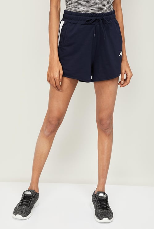 KAPPA Women Panelled Drawstring Waist Training Shorts
