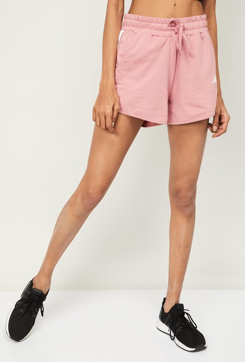 KAPPA Women Panelled Drawstring Waist Training Shorts