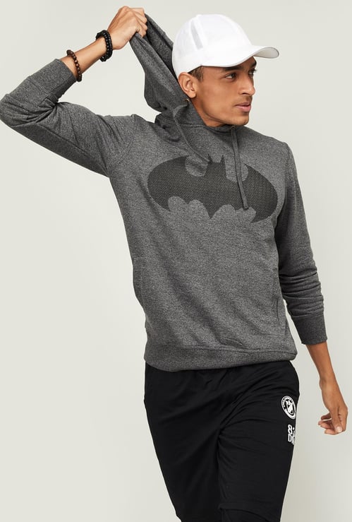FREE AUTHORITY Men Textured Hooded Sweatshirt