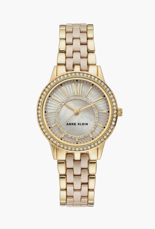 ANNE KLEIN Women Embellished Analog Watch- AK3672TNGB