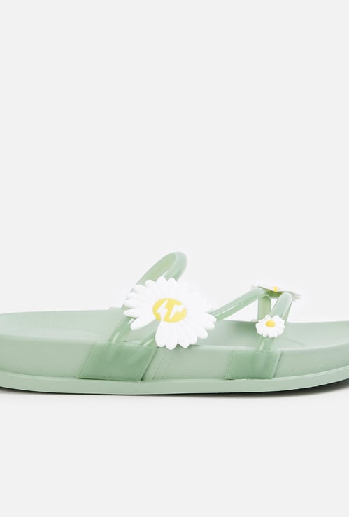 GINGER Women Appliqued Sliders