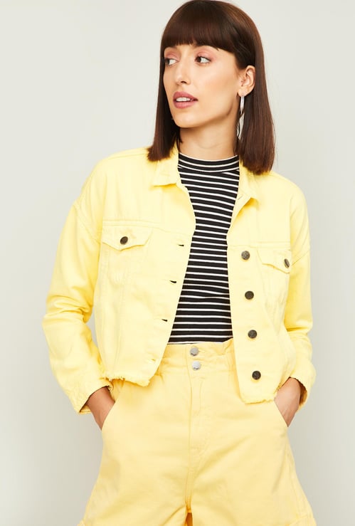 GINGER Women Solid Casual Jacket