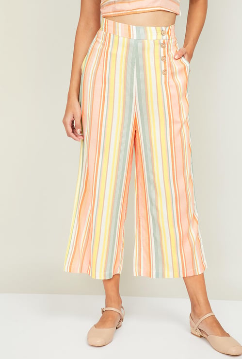 GINGER Women Striped Culottes