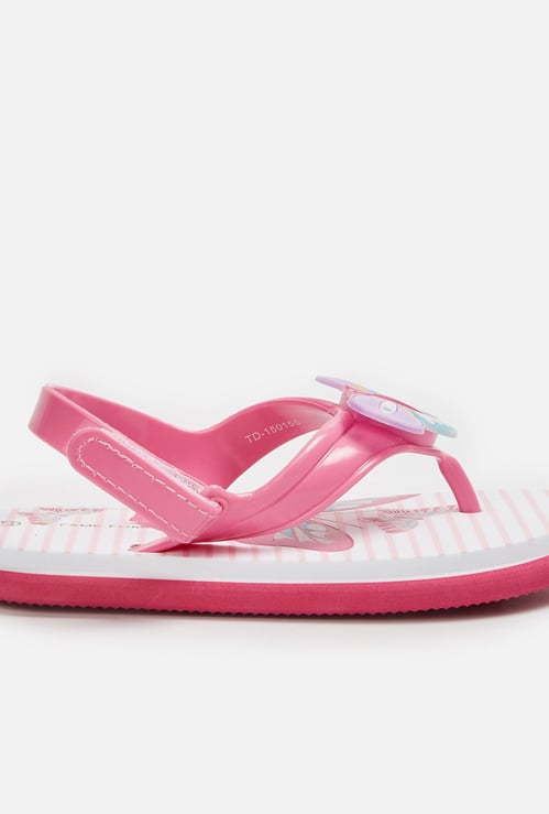FAME FOREVER Girls Printed V-strap Slippers