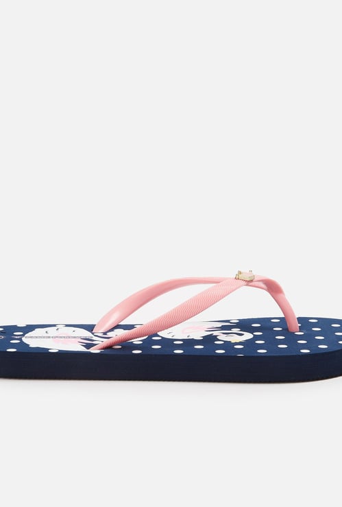 FAME FOREVER Girls Printed V-strap Slippers
