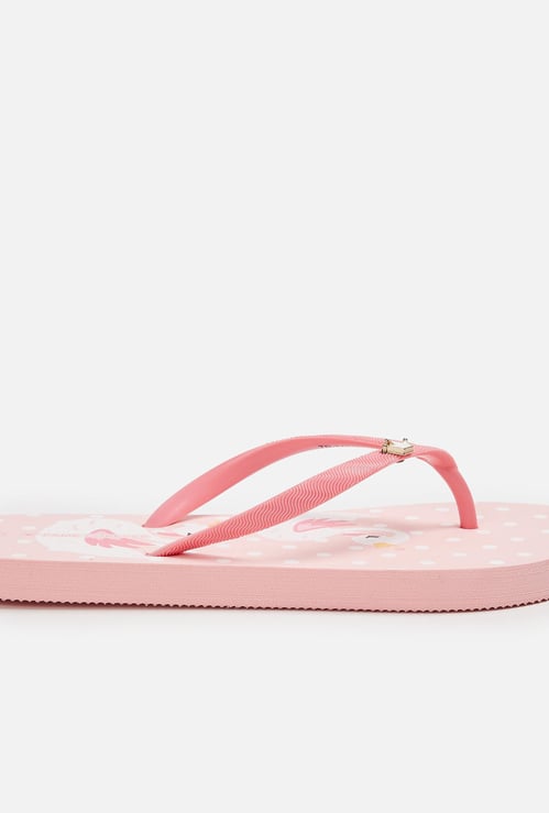 FAME FOREVER Girls Printed V-strap Slippers
