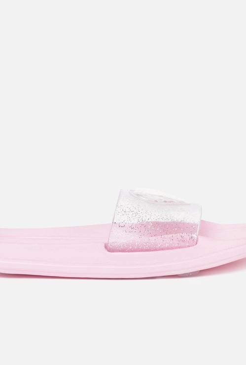 FAME FOREVER Girls Appliqued Sliders