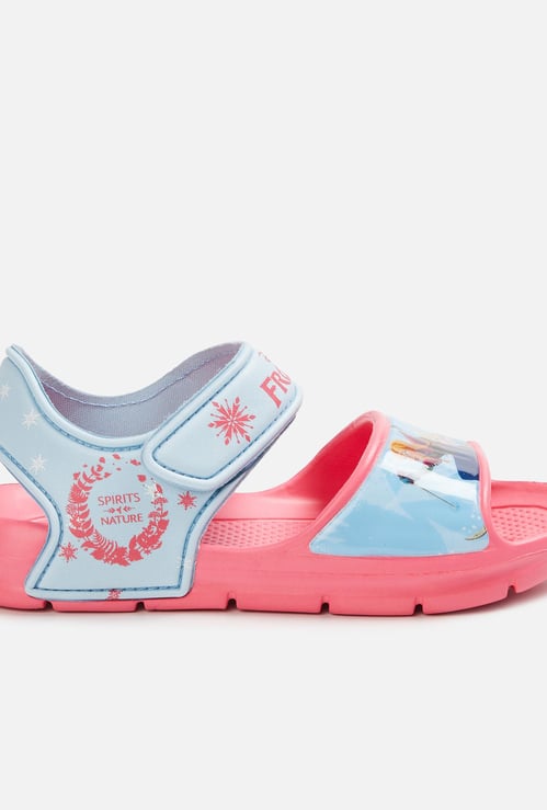 FAME FOREVER Girls Printed Velcro-Strap Sandals