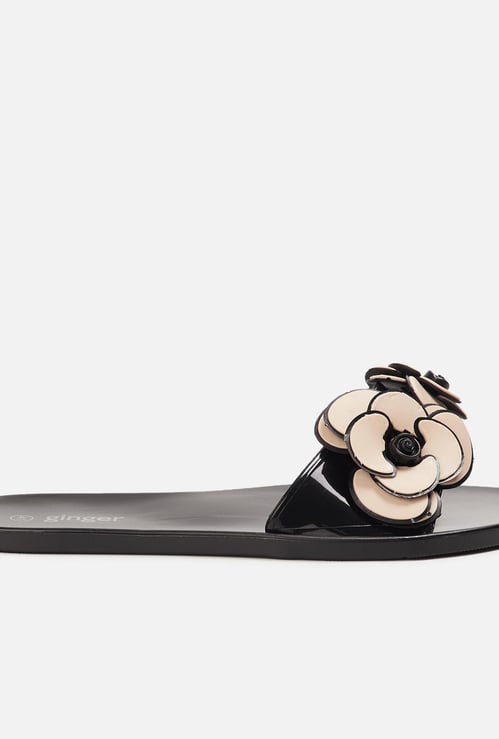 GINGER Women Floral Accent Sliders