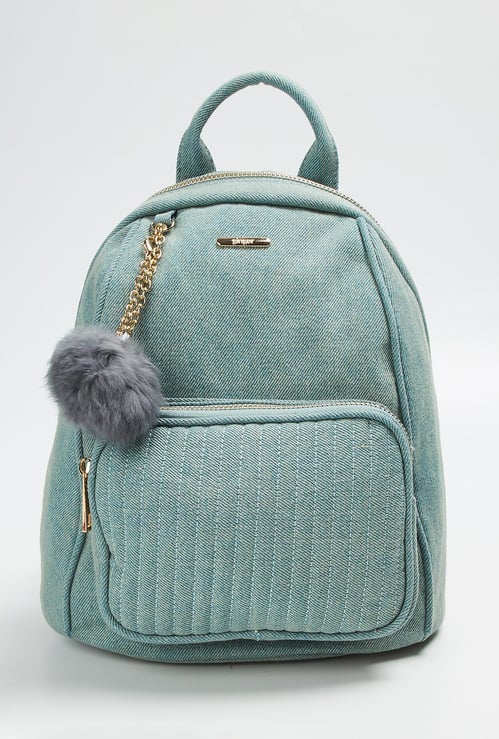 GINGER Women Stitch-Detail Zip-Closure Backpack