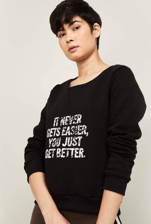 KAPPA Women Printed Round Neck Sweatshirt