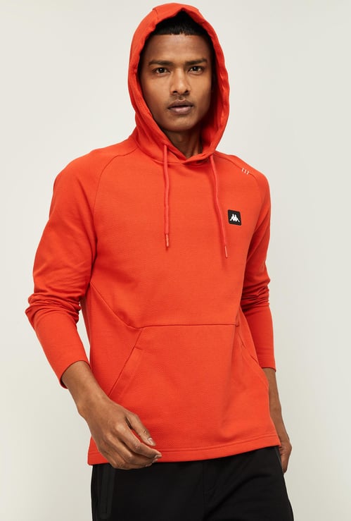 KAPPA Men Solid Hooded Sweatshirt