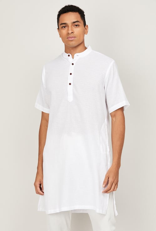 MELANGE Men Solid Regular Fit Long Kurta