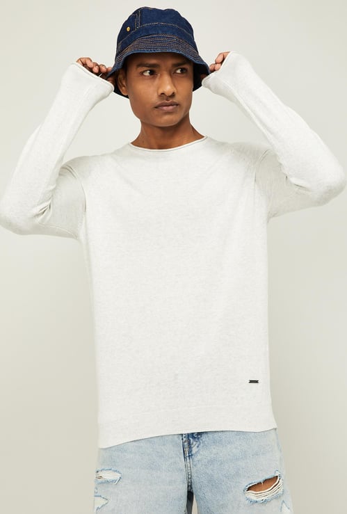 BOSSINI Men Solid Full Sleeves Sweater