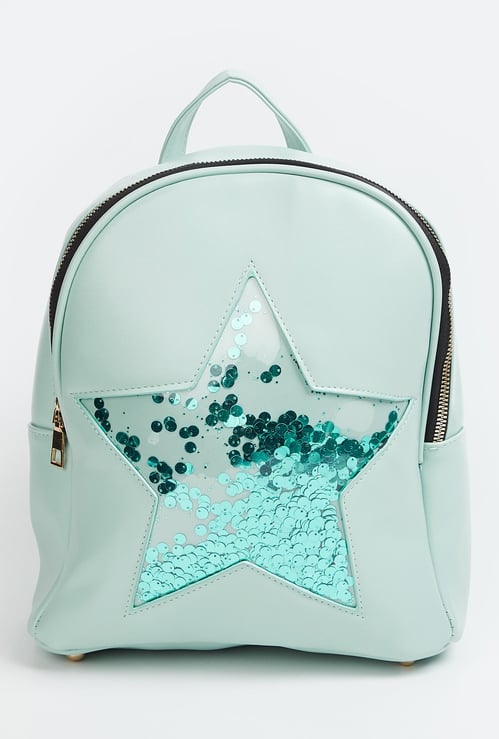 GINGER Women Embellished Zip-Closure Backpack