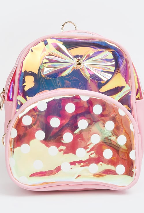 GINGER Girls Appliqued Zip-Closure Backpack