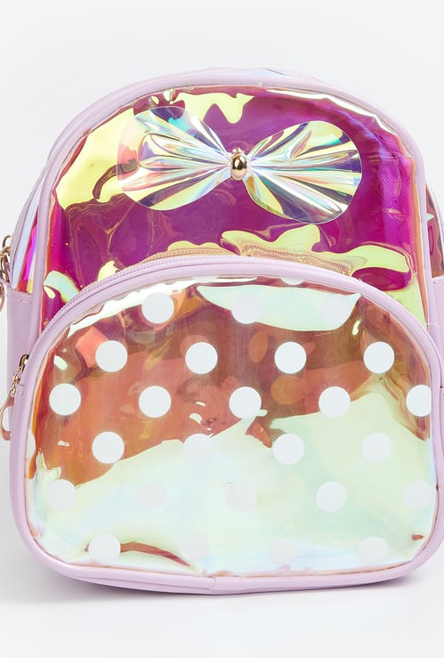 GINGER Girls Appliqued Zip-Closure Backpack