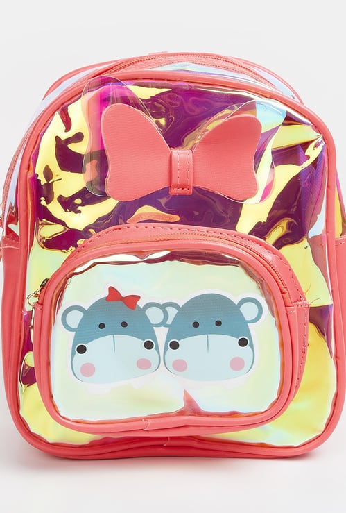 GINGER Girls Printed Zip-Closure Backpack