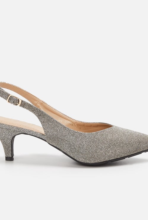 GINGER Women Glittered Slingback Heels
