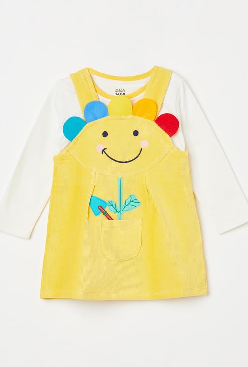 FS MINI CLUB Girls Printed Full Sleeves Knit Set