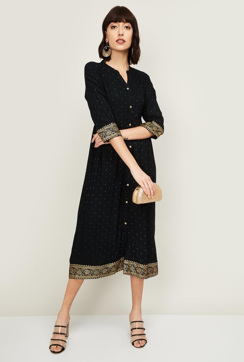 MELANGE Women A-Line Printed Dress