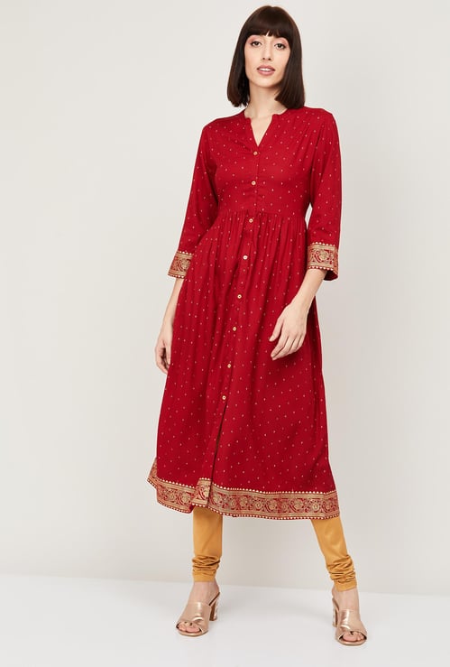 MELANGE Women A-Line Printed Dress