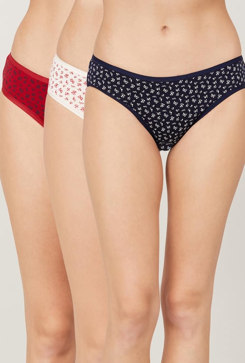 AMANTE Women Printed Full Hipster Panties - Pack of 3