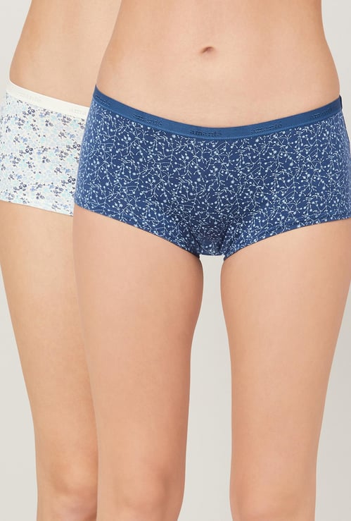 AMANTE Women Printed Boy Shorts - Set of 2