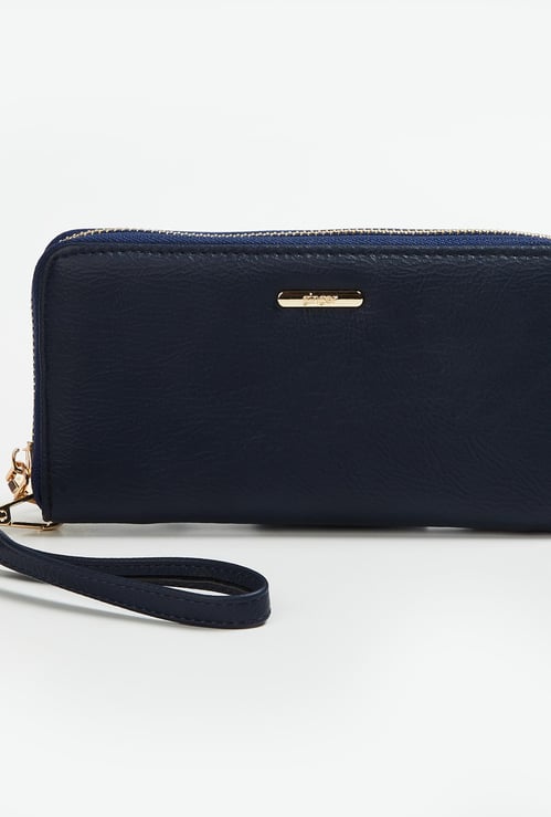 GINGER Women Textured Zip-Around Wallet