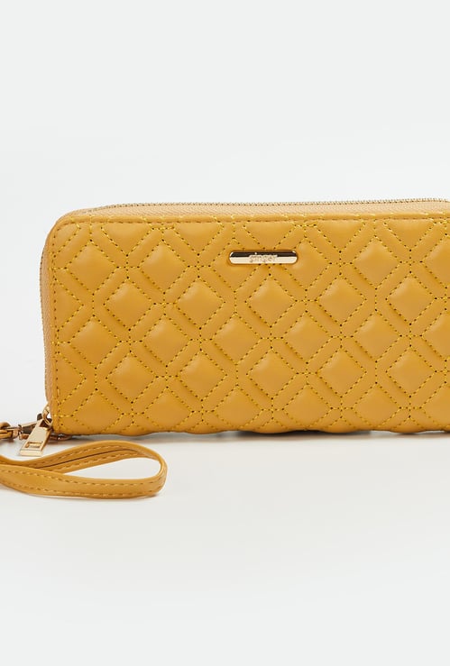 GINGER Women Quilted Zip Around Wallet