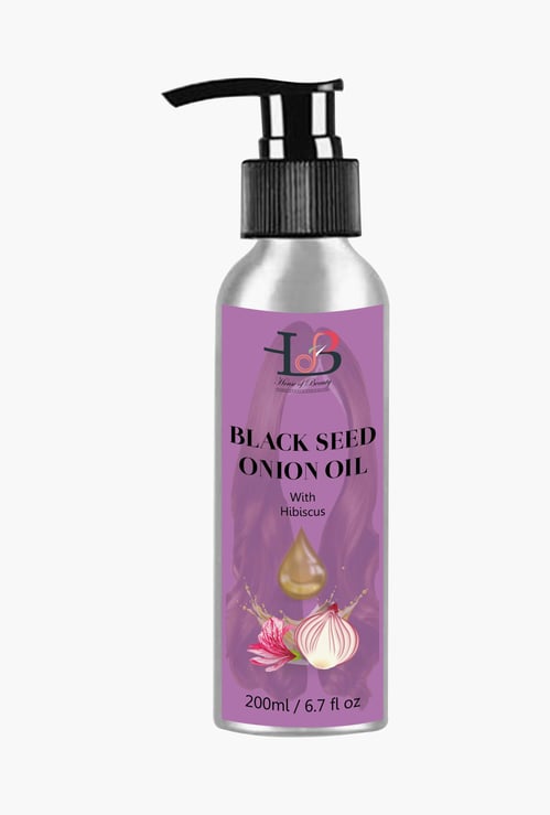 HOUSE OF BEAUTY Women Black Seed Onion Oil with Hibiscus- 200ml
