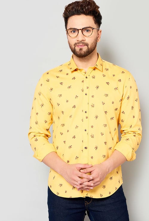 TURMS Men Printed Slim Fit Casual Shirt