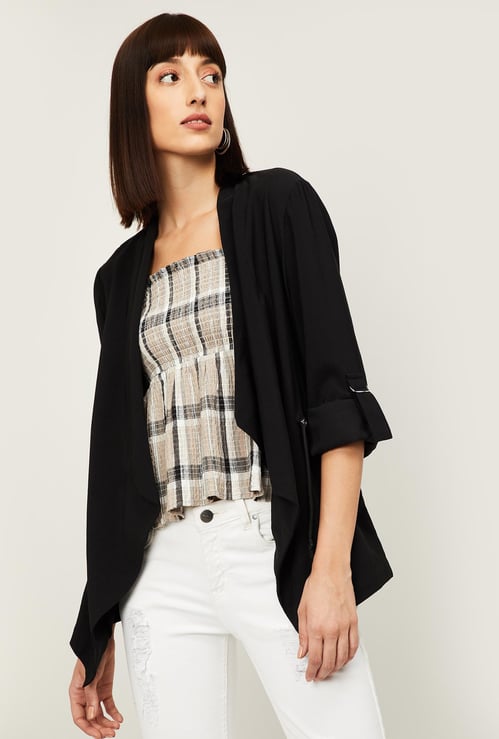 ONLY Women Solid Open-Front Jacket