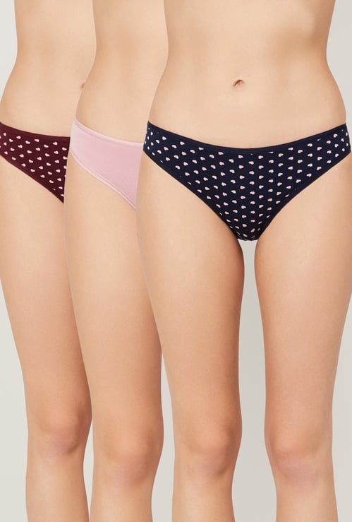 GINGER Women Printed Bikini Panties - Pack of 3